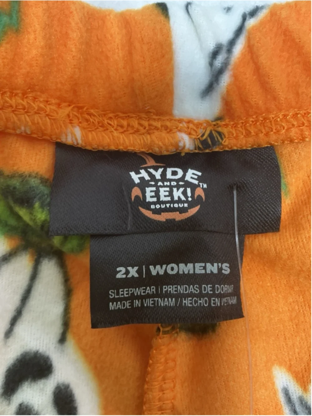 Mens NWT Hyde & Eek Halloween Sleepwear Pants XXLT Orange W/ Ghosts Pumpkins
